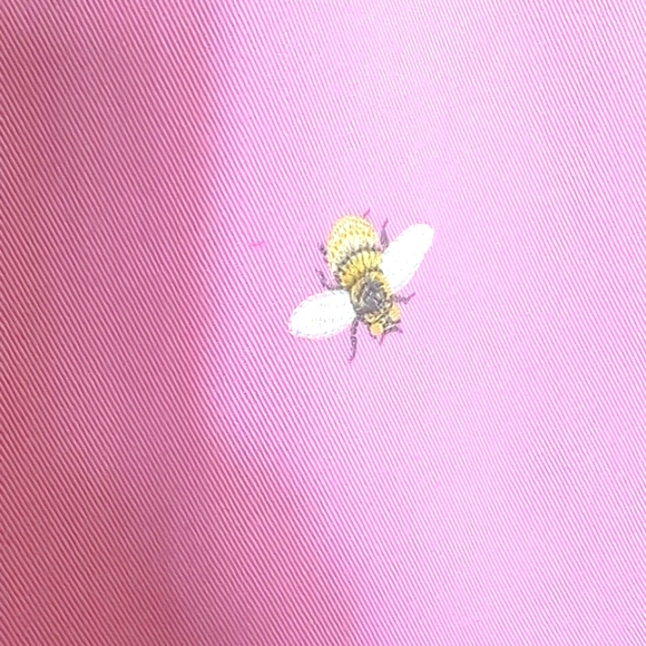 J Crew Pink Denim Mini Skirt With Bee Embroidery. size 4 - Picture 2 of 4